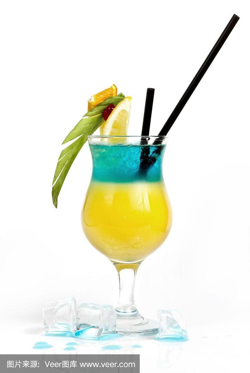 飲料,含酒精飲料,多層效果,寒冷,藍色夏威夷